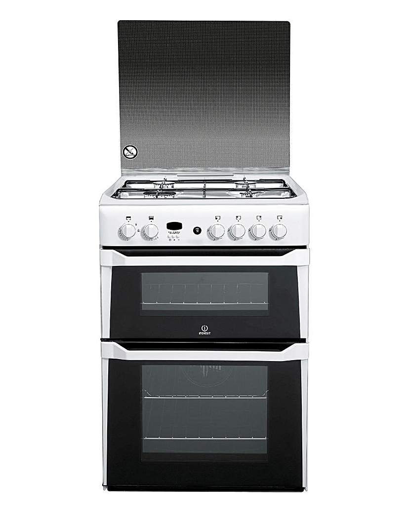 Indesit ID60G2W Double Oven Gas Cooker