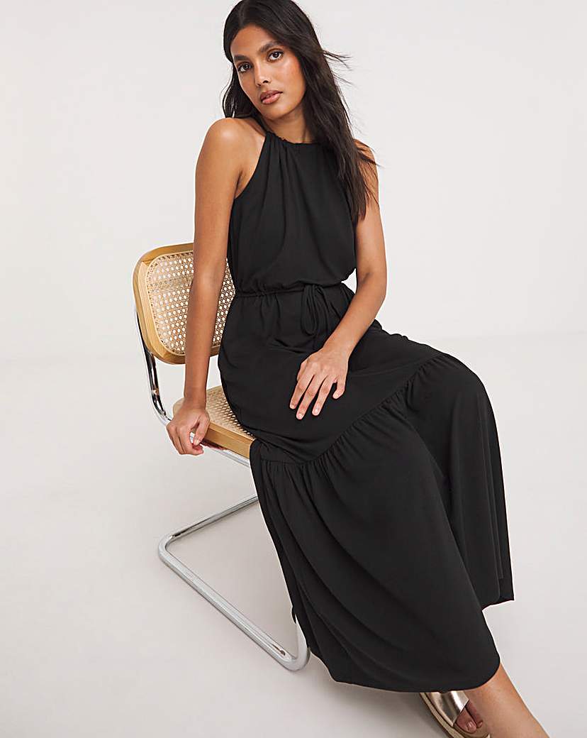 Soft Touch Halter Neck Maxi Dress