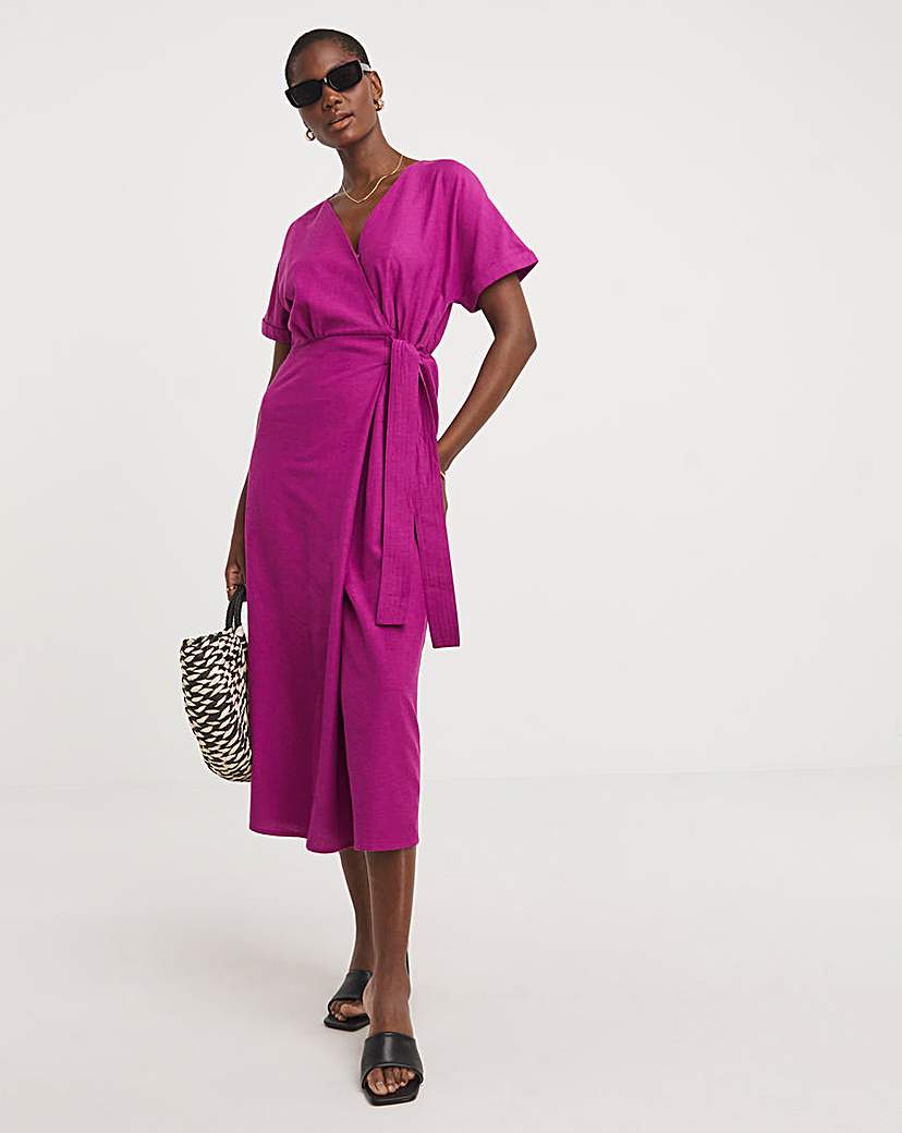 Linen Wrap Dress