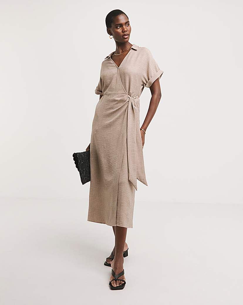 Textured Wrap Dress