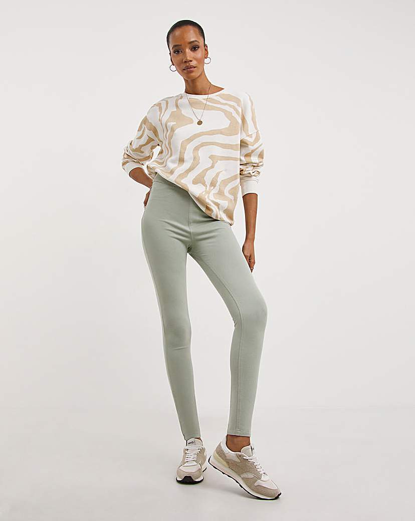 Sage Jersey Denim Jeggings