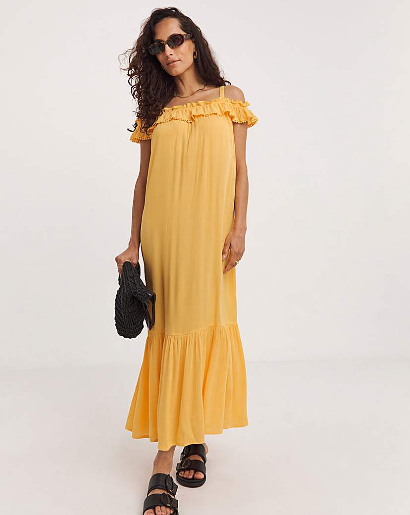 Bardot Crinkle Maxi Dress