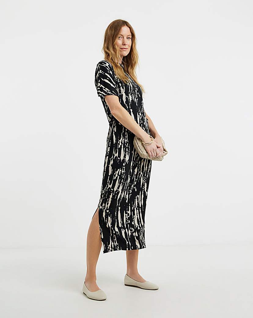 Ruched Short Sleeve Dress