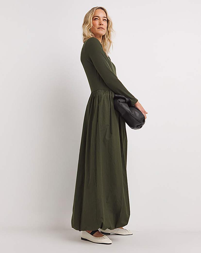 Poplin Rib Dress