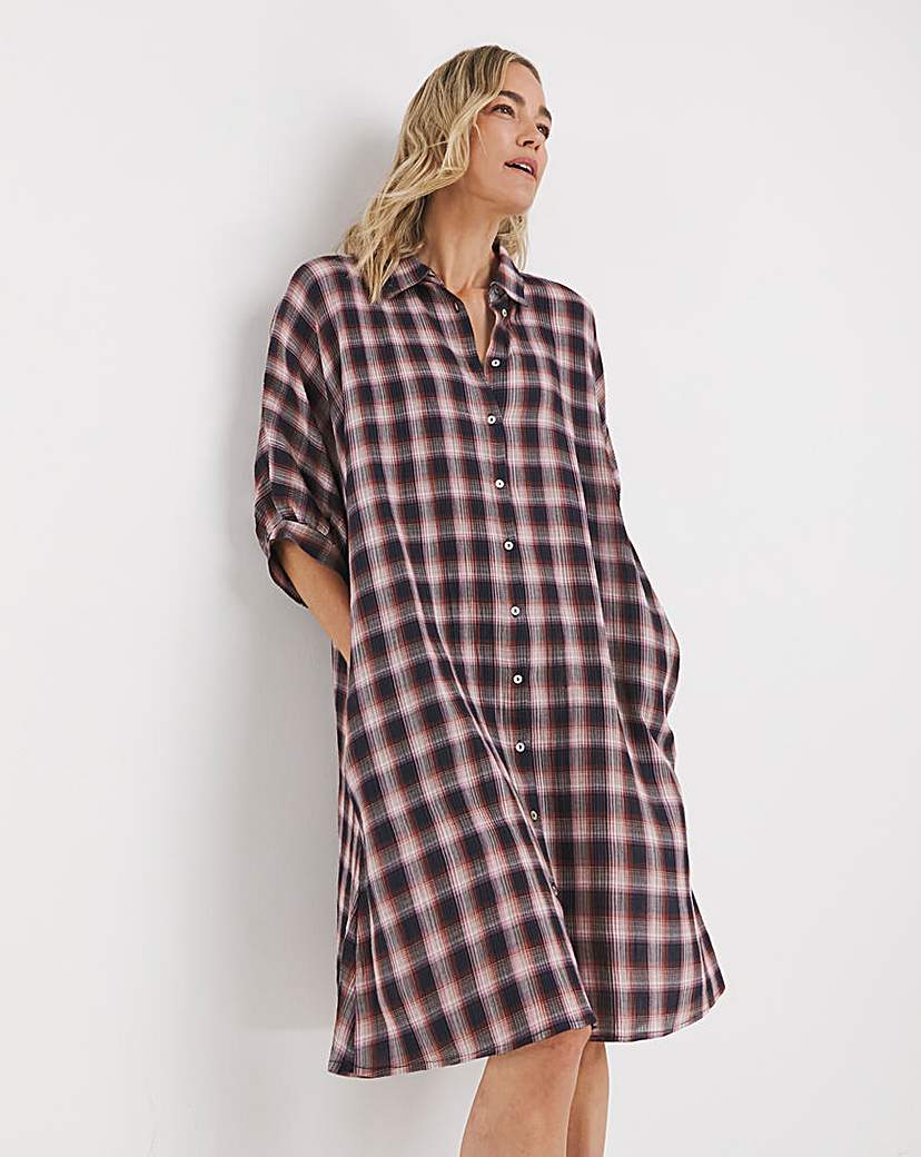 Crinkle Shirt Dress