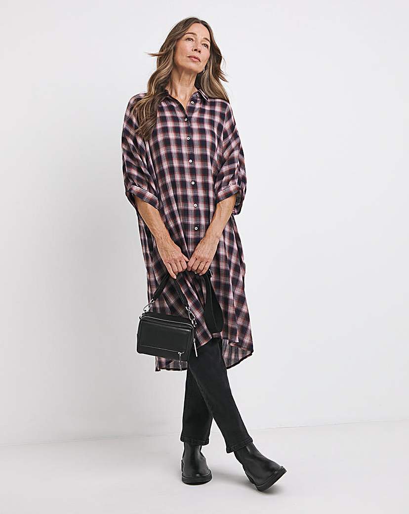 Crinkle Shirt Dress