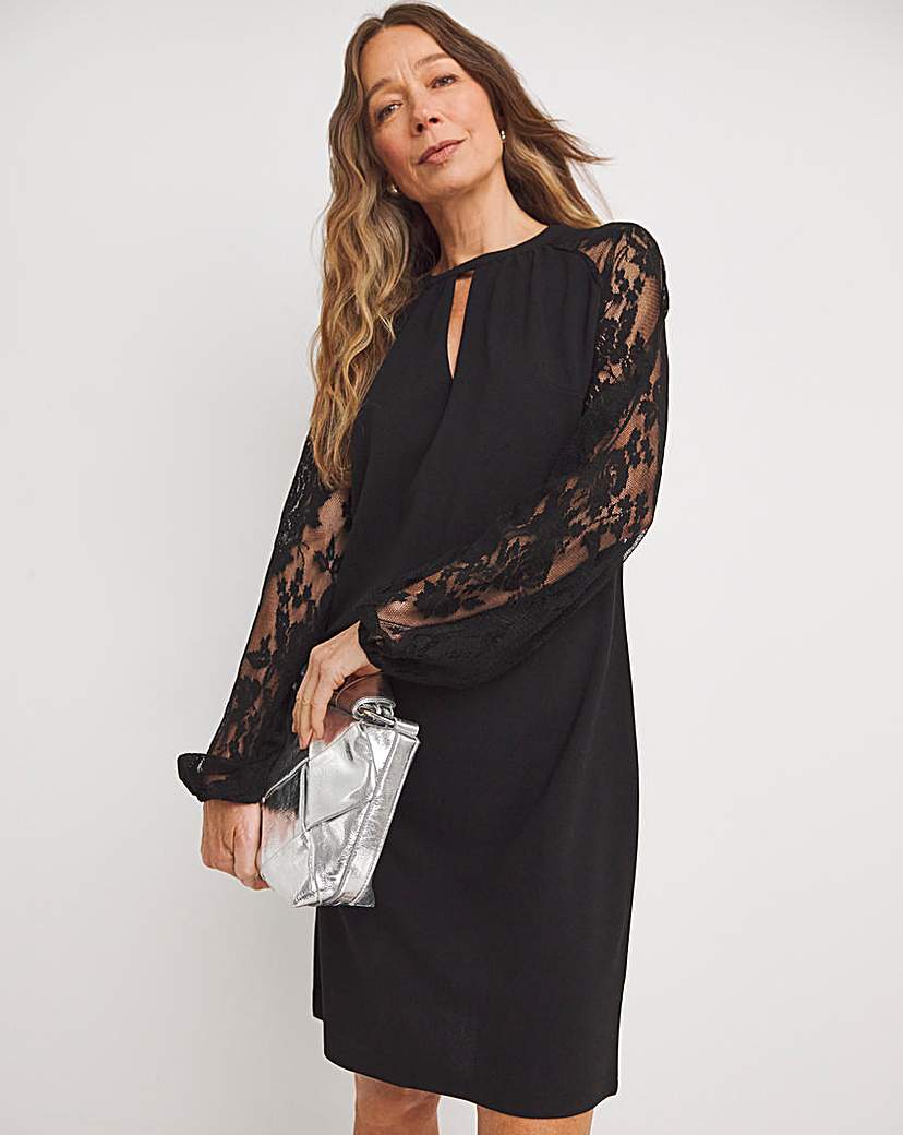 Lace Sleeve Shift Dress