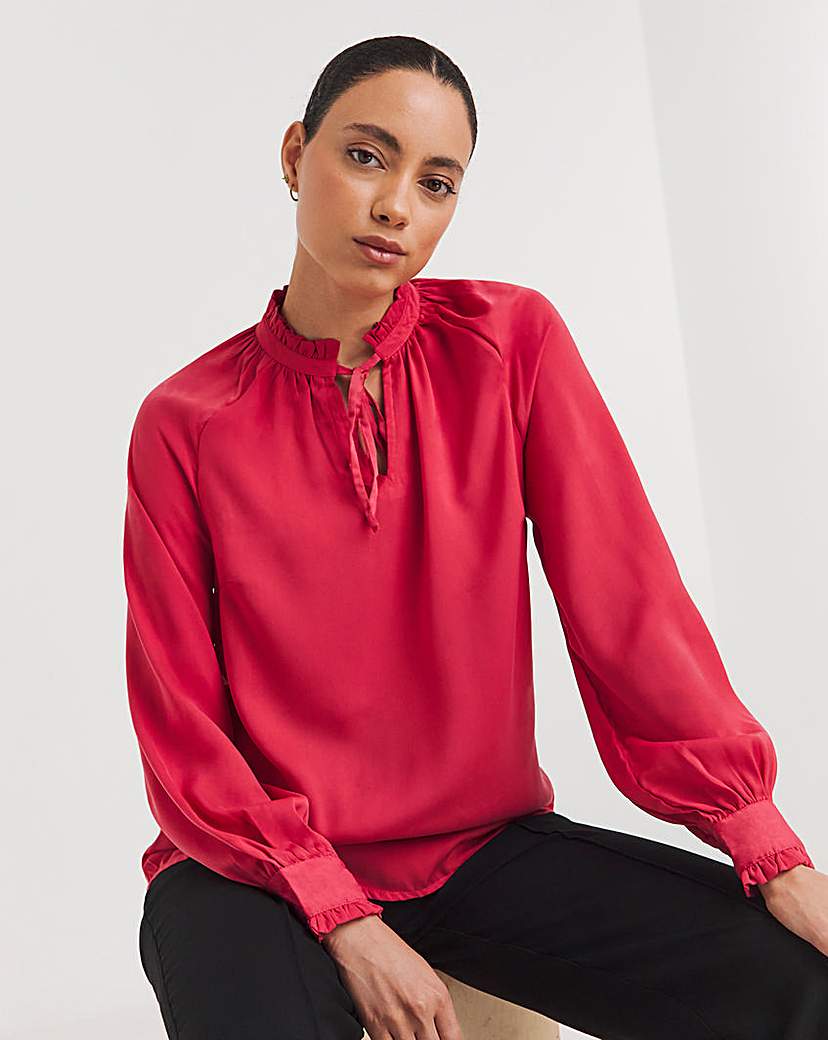 Satin Tie Neck Top