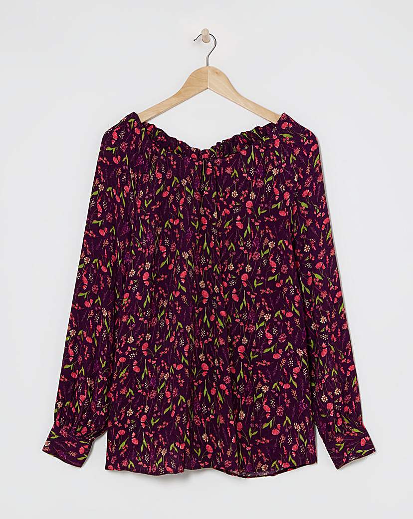 Ruched Tie Neck Top