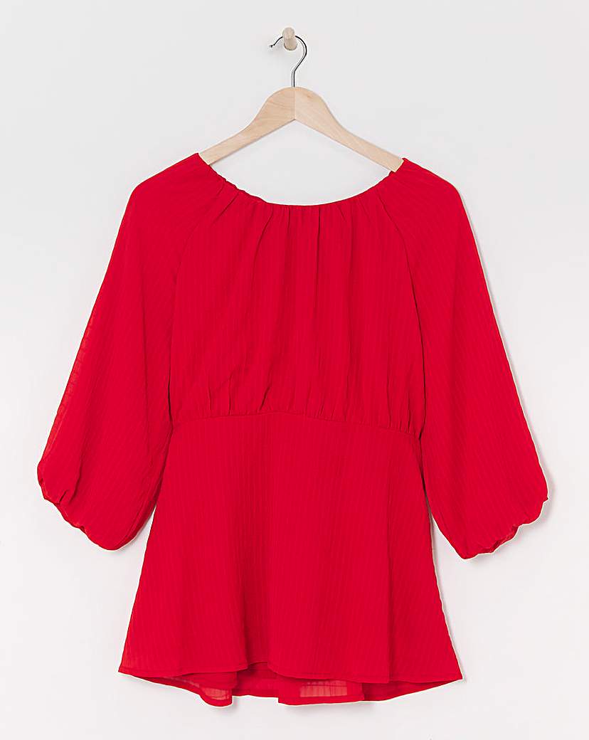 Exposed Back Textured Swing Top