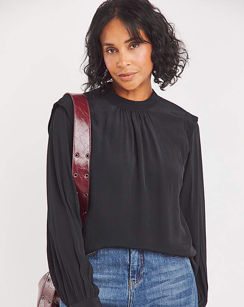 Shoulder Detail High Neck Top