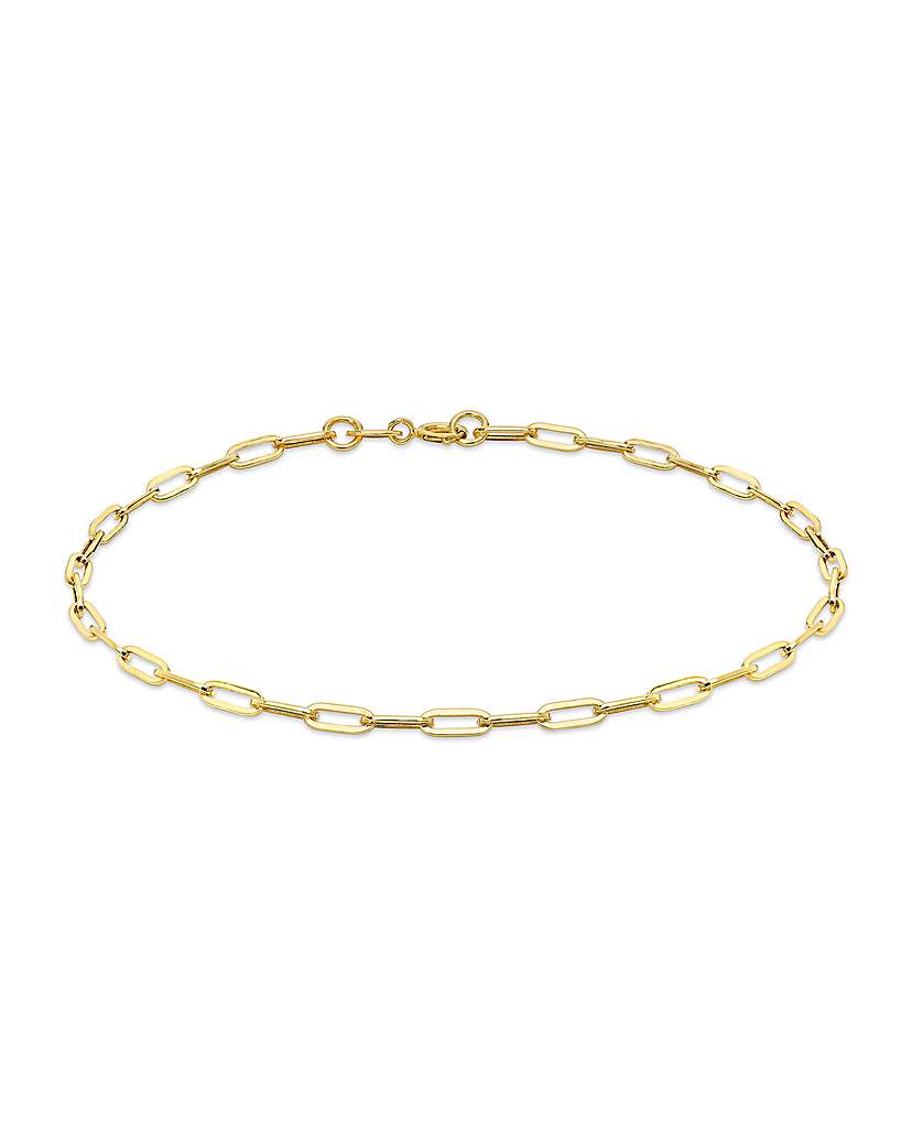 9ct Gold Paper Chain Bracelet