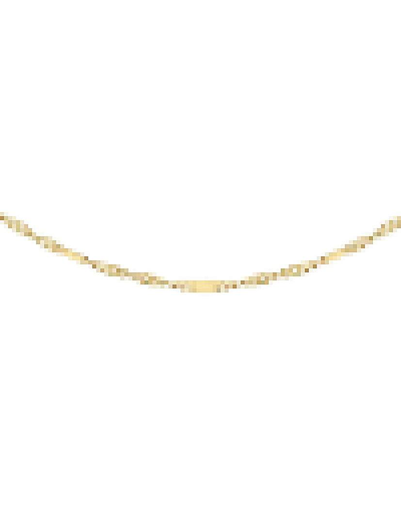 9ct Gold Diamond Cut Twist & Bar Chain