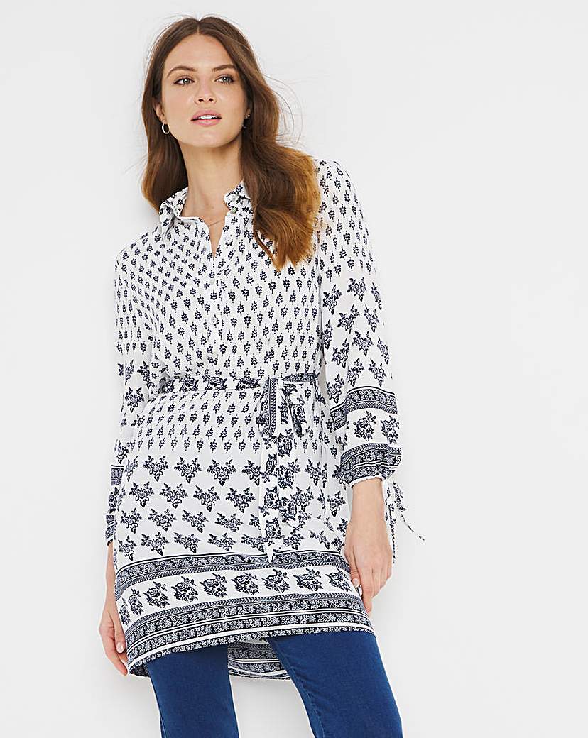 Julipa Border Hem Tunic Shirt