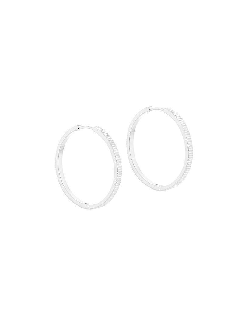 Sterling Silver Grooved-Tube Earrings