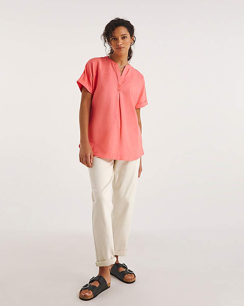 Short Sleeved Linen Top