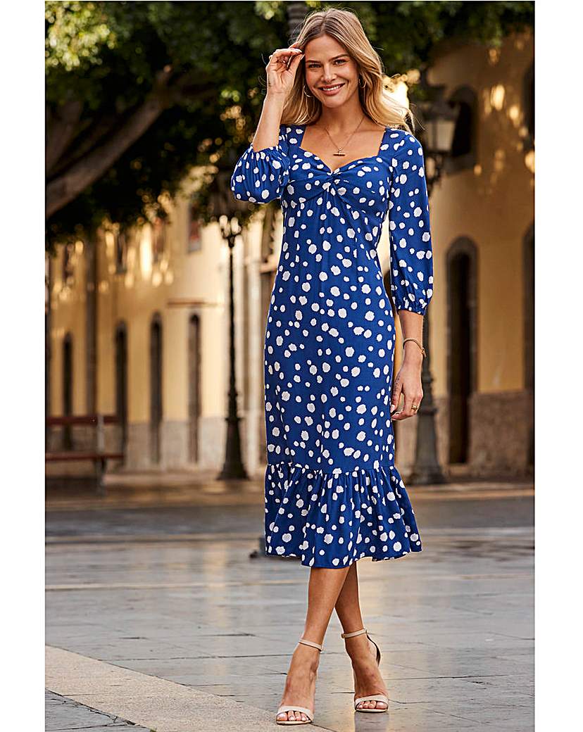 Sosandar Spot Sweetheart Dress