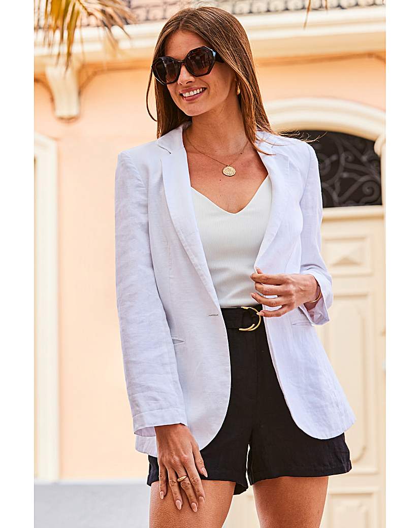 Sosandar Linen Blazer