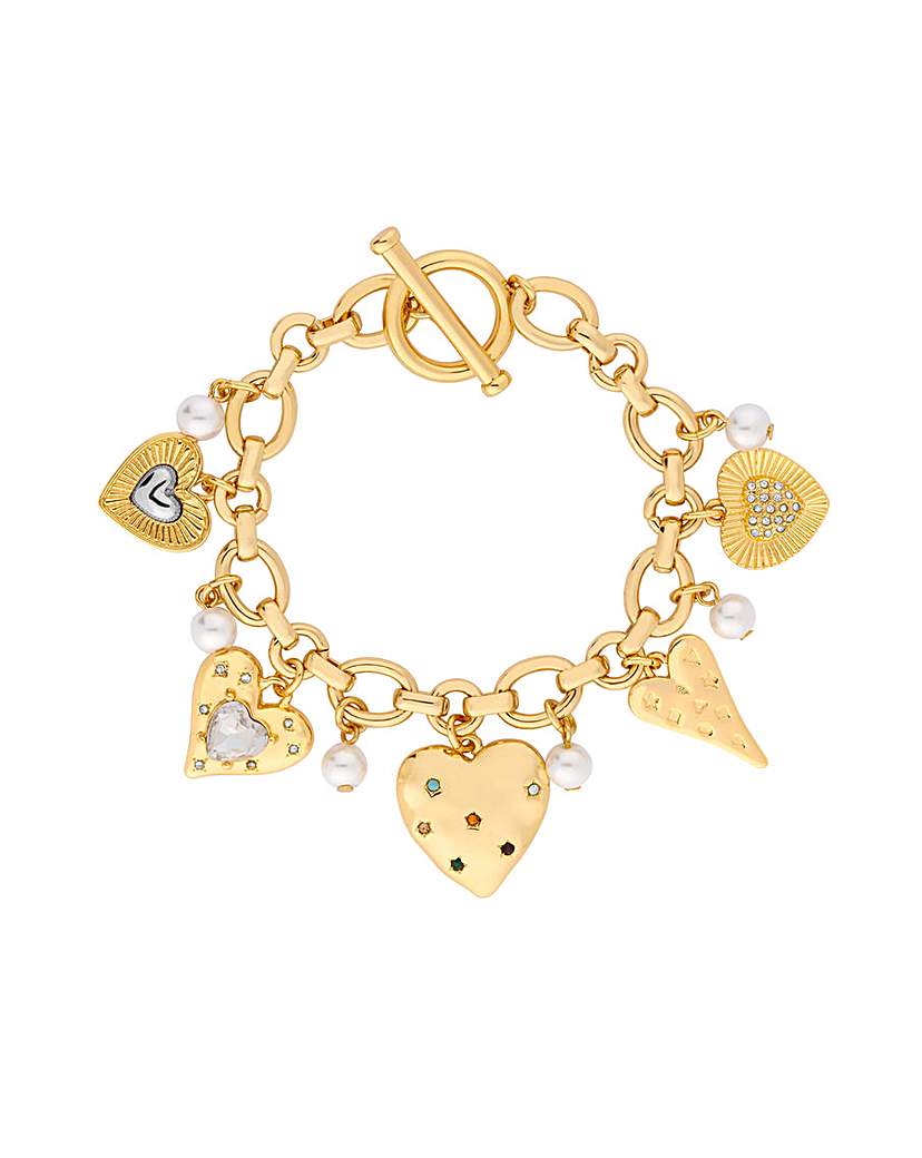 Mood Crystal Heart Charm Bracelets