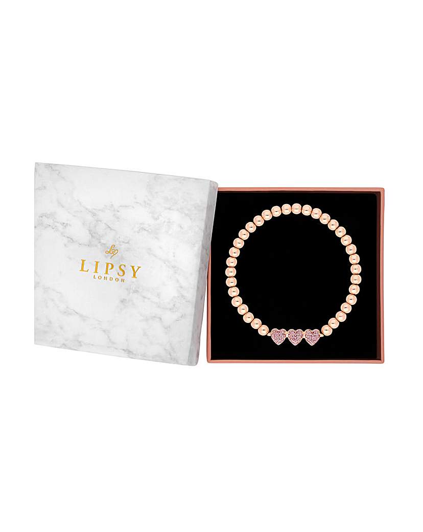 Lipsy Pink Stretch Bracelet - Gift Boxed