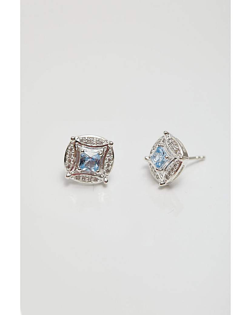 Simply Silver Spinel And CZ Earrings