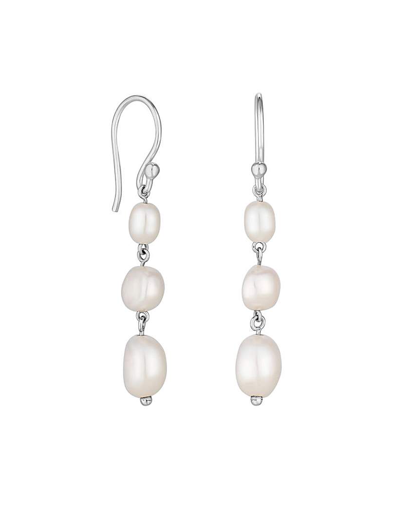 Simply Silver Freshwater Pearl Earrings