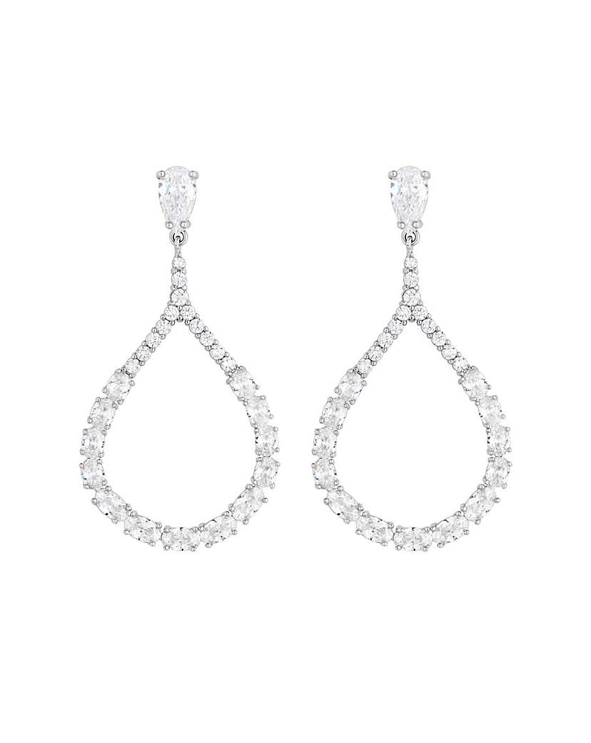 Jon Richard CZ Open Earrings