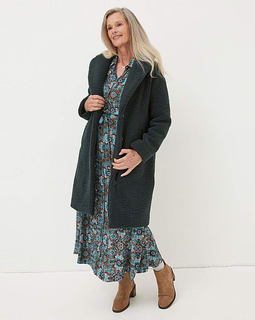 FatFace Teddy Longline Coat