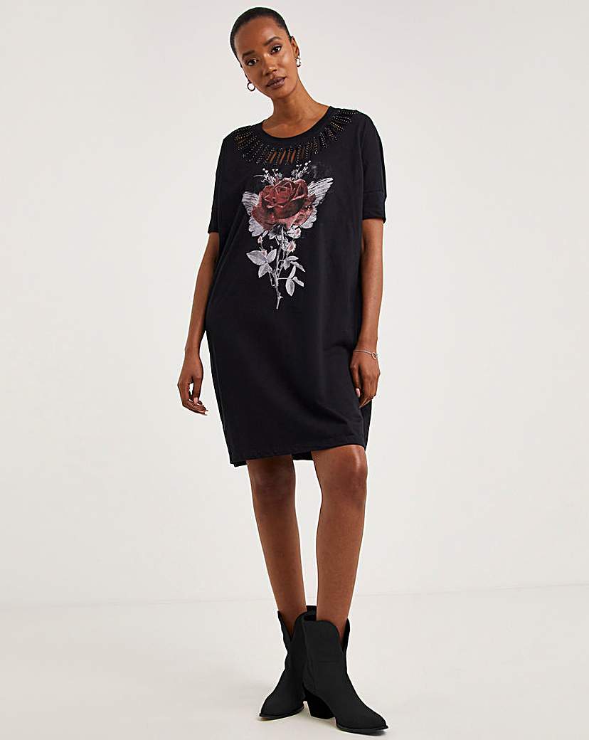 Religion Change Printed Mini Dress