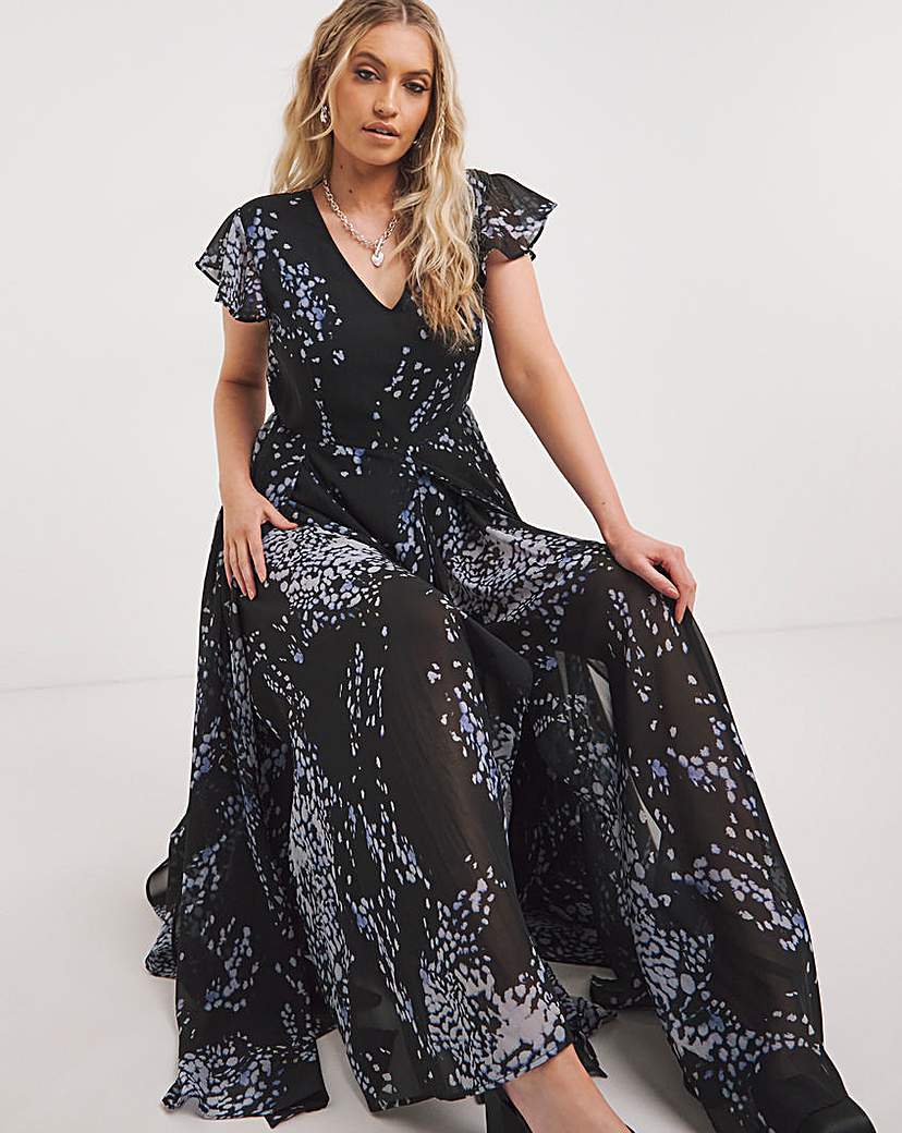 Religion Destiny Angel Sleeve Maxi Dress