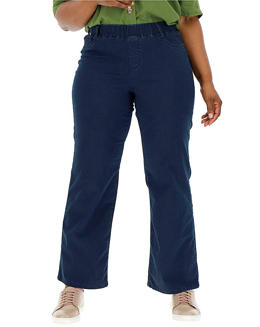 Image of Indigo Lottie Pull-On Wide Leg Jeggings