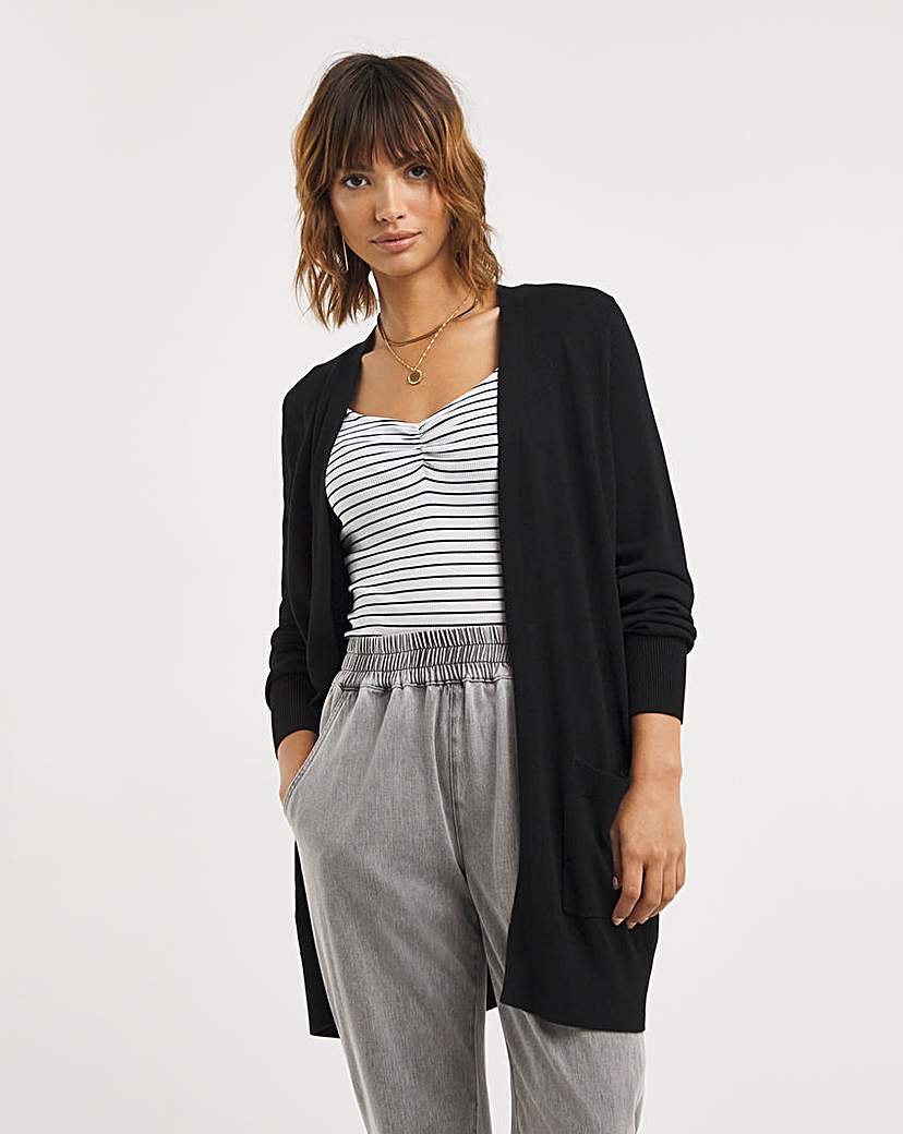 Edge to volume sleeve cardigan