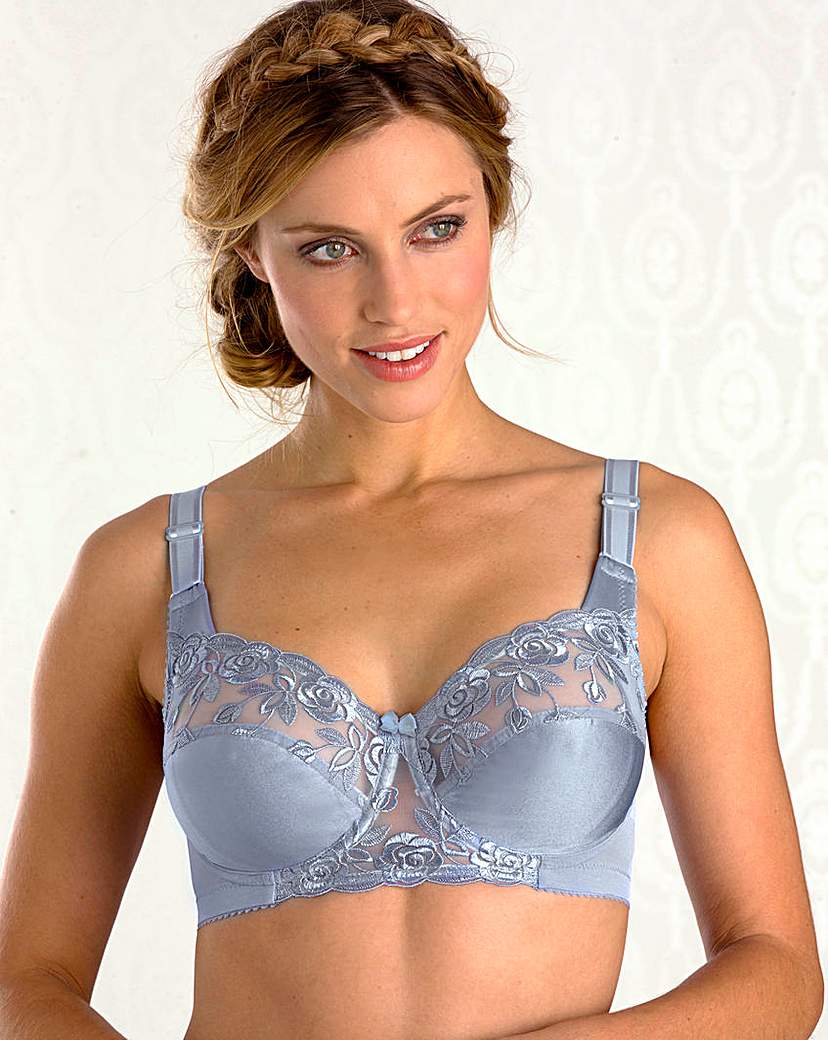 Image of Miss Mary Rose Embroidered Blue Bra