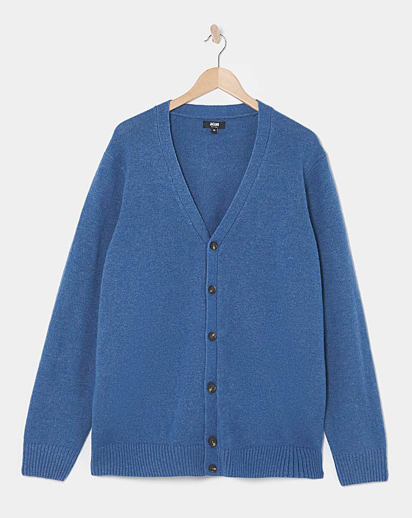 Blue Lambswool Cardigan Blue Jacamo Size 1XL4850