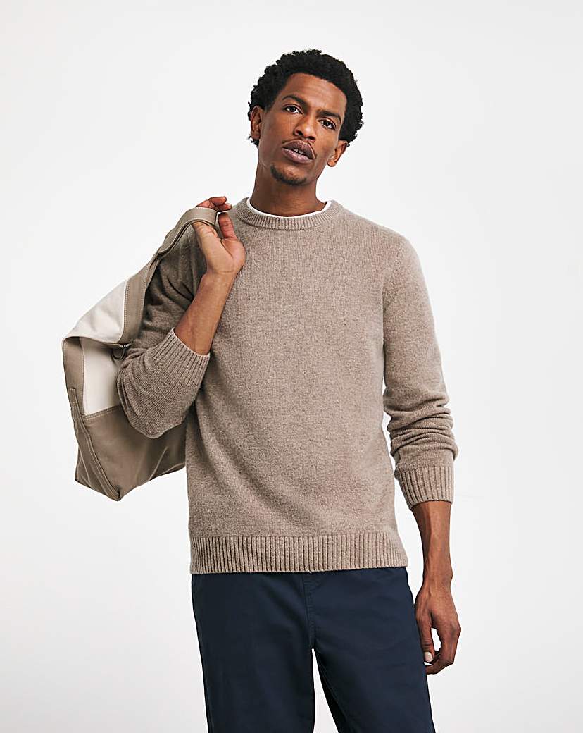 Neutral Lambswool Crew Neck