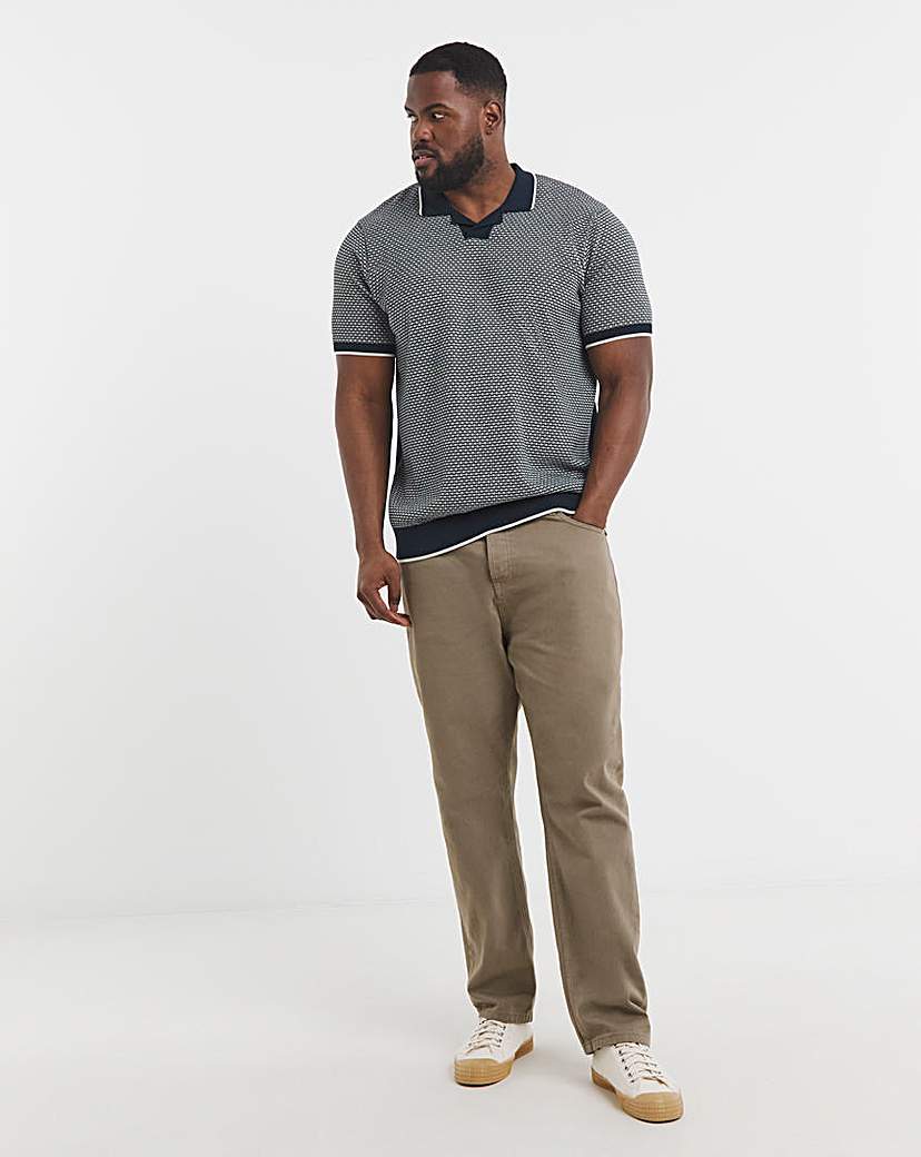 Knitted Cuban Collar Polo