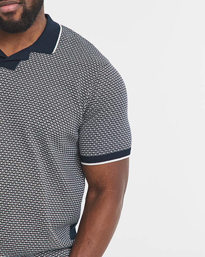 Knitted Cuban Collar Polo