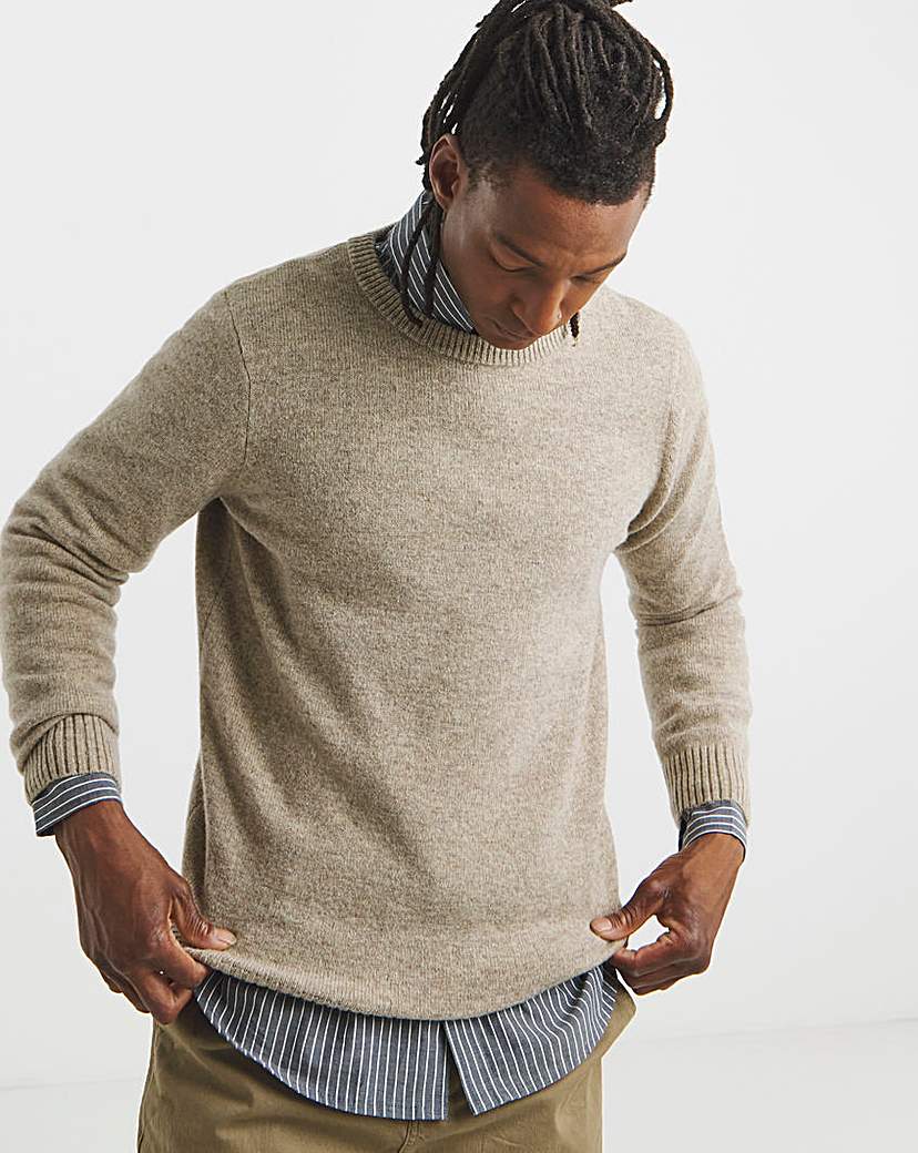 New In - Lambswool Crew Neck Knitted Jumper