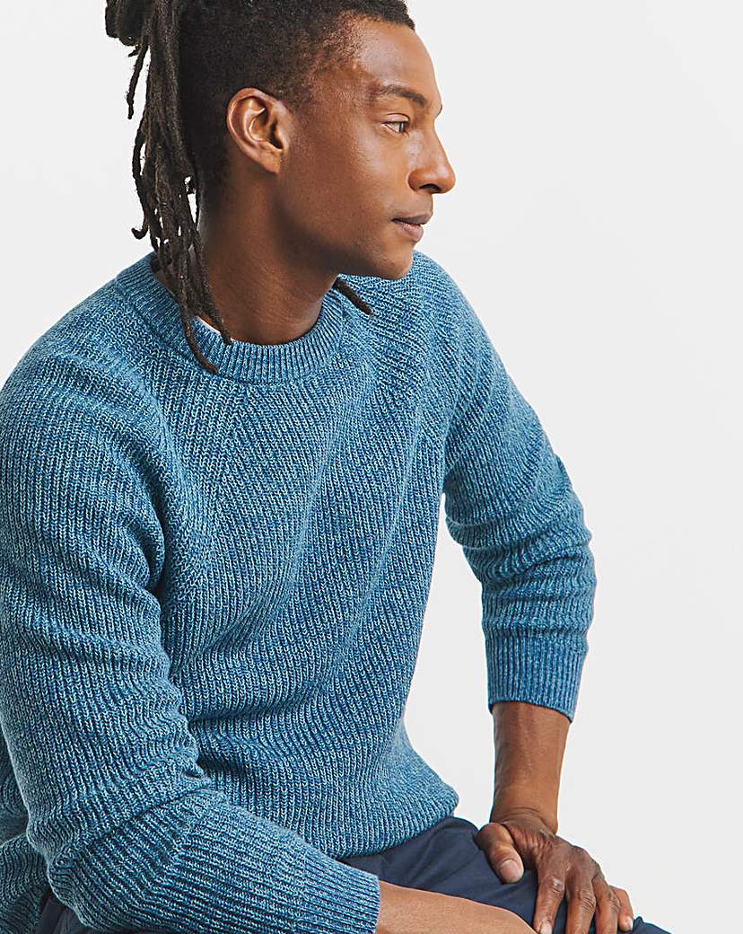 New In - Cotton Twist Crew Neck Knitted Jumper