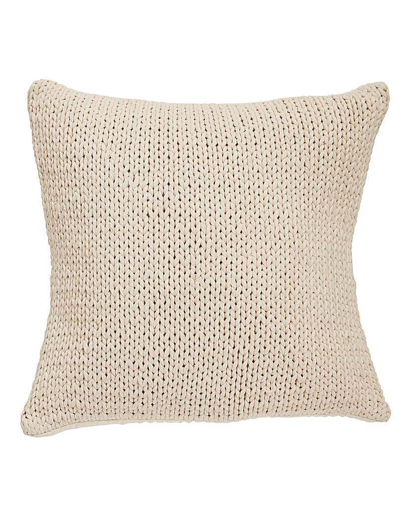 Knitted Natural Cushion Cover - Natural