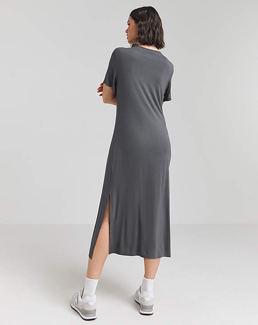 Grey Midi T-Shirt Dress