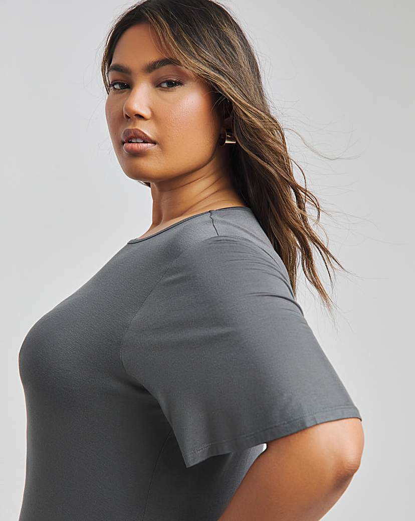 Grey Midi T-Shirt Dress