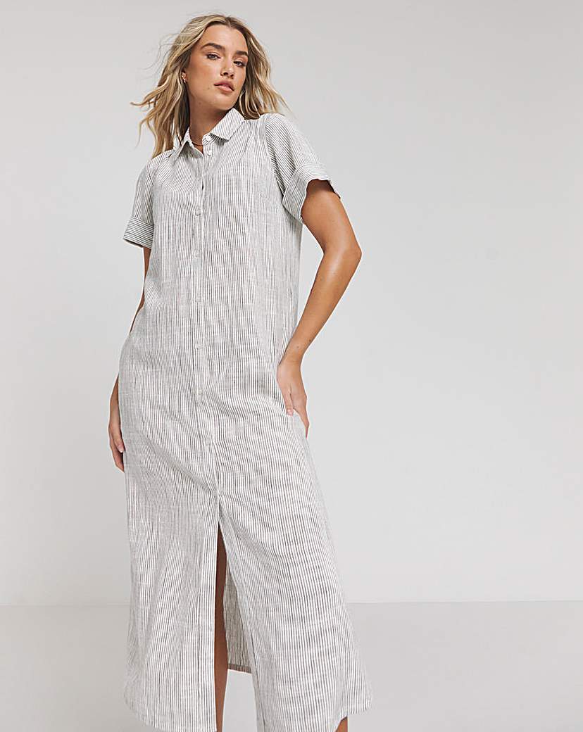 Button-Through Shirt Dress | Simply Be