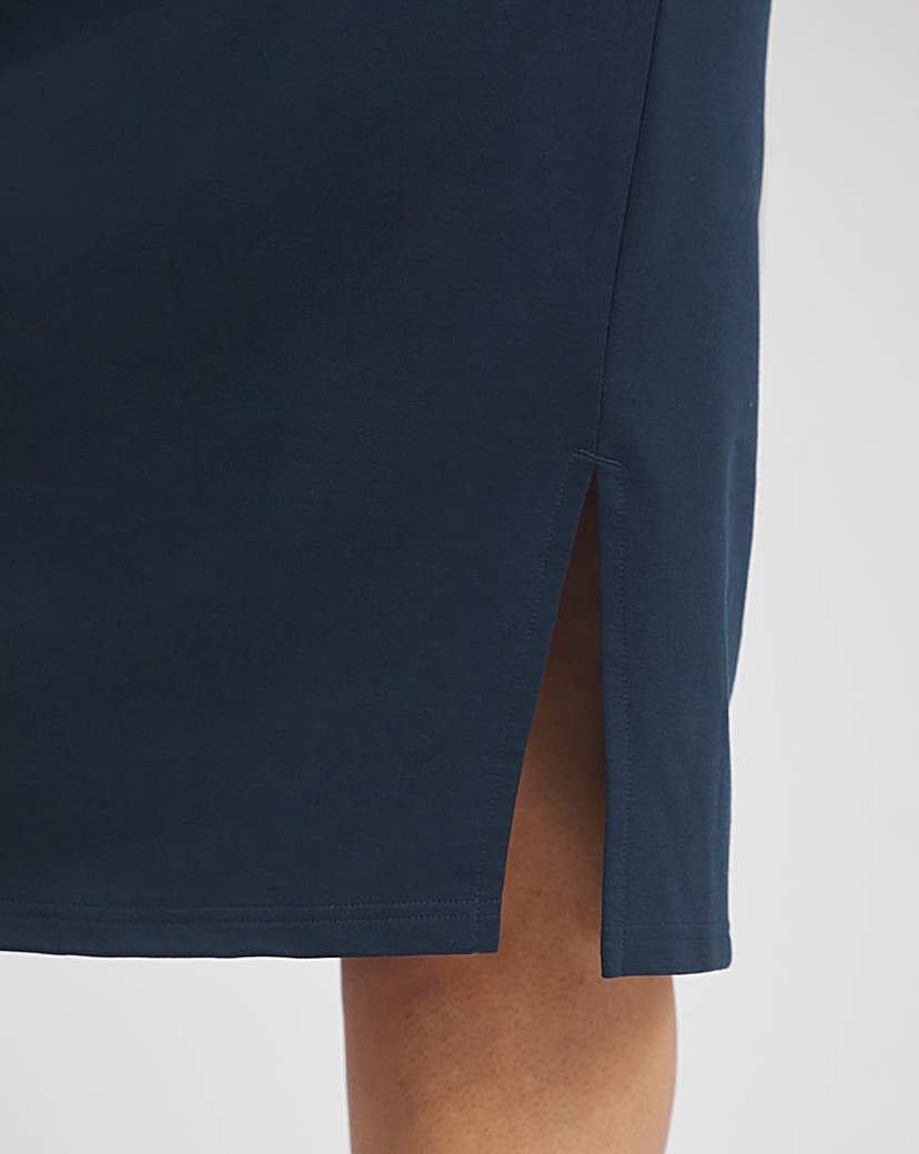 Navy Midi Sweatshirt Dress