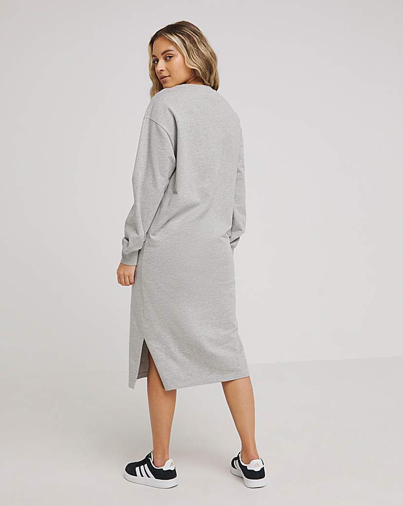 Grey Marl Midi Sweatshirt Dress