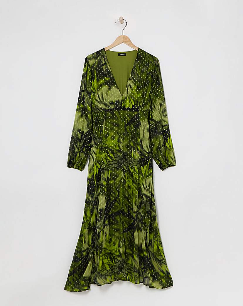 Georgette Foil Button Up Maxi