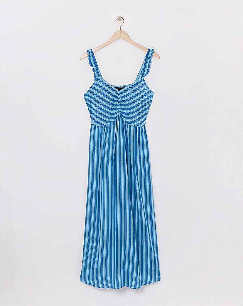 Frill Strap Midi Dress