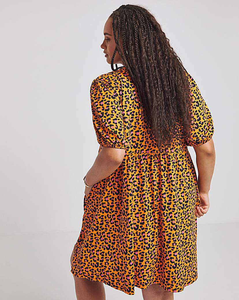 Supersoft Animal Jersey Smock Dress