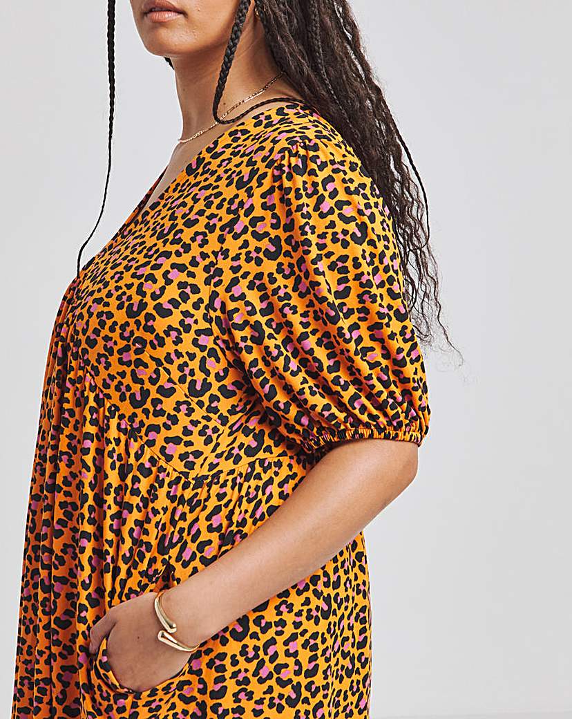 Supersoft Animal Jersey Smock Dress