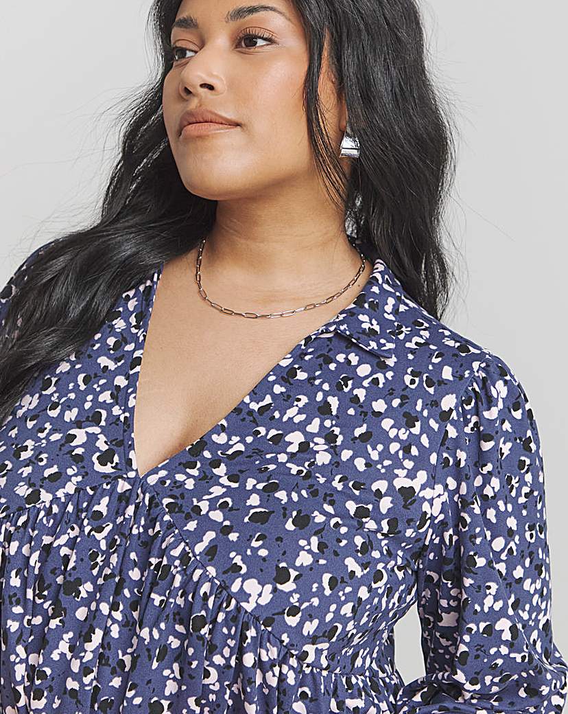 Ditsy Print Supersoft Smock Dress